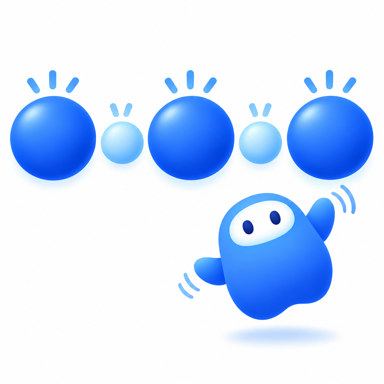 弾むようにリズムを取るBloo